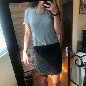 Gray and black business casual dress
